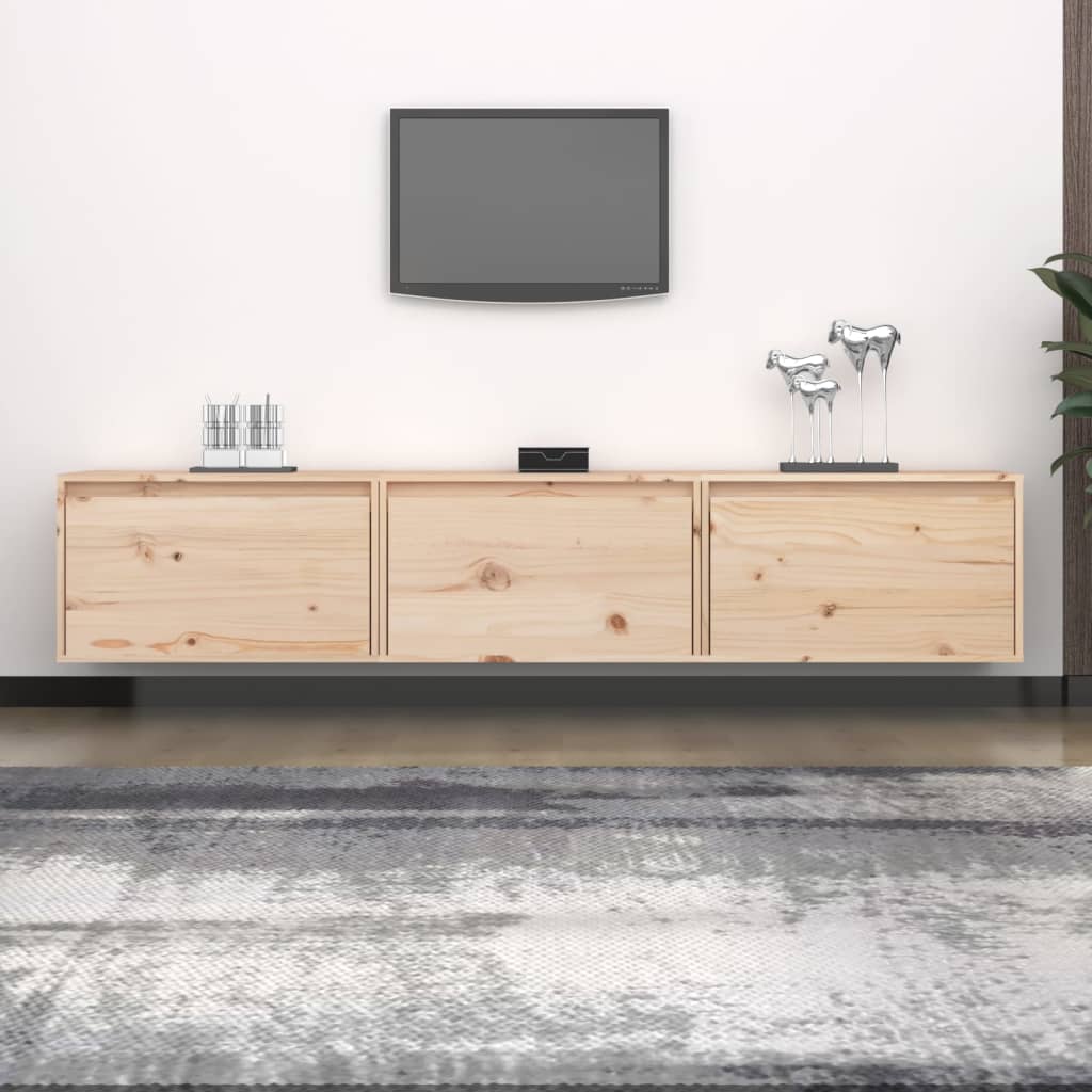 vidaXL TV Cabinets 3 pcs Solid Pine Wood