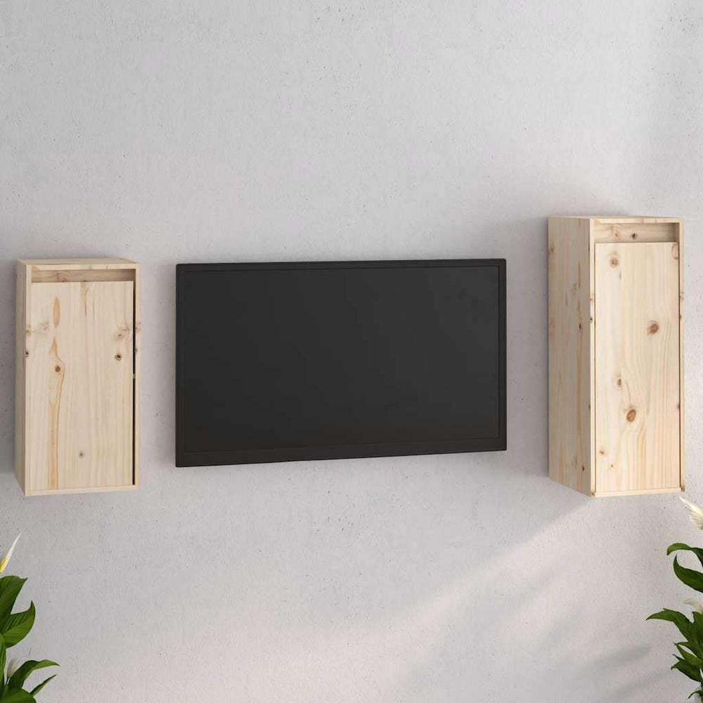 vidaXL TV Cabinets 2 pcs. Solid Pine Wood
