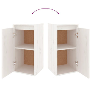 vidaXL TV Cabinets 3 pcs White Solid Pine Wood