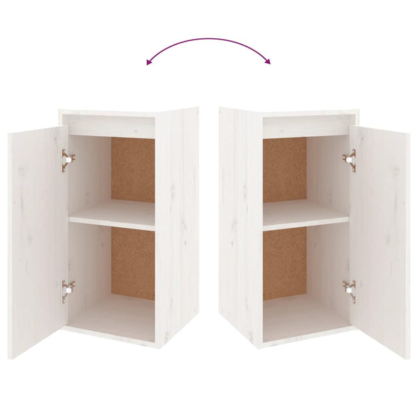 vidaXL TV Cabinets 3 pcs White Solid Pine Wood