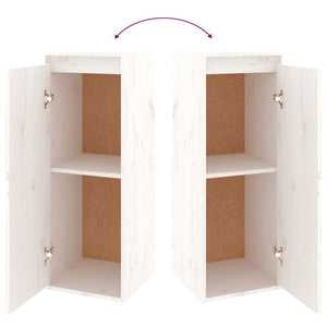vidaXL TV Cabinets 3 pcs White Solid Pine Wood