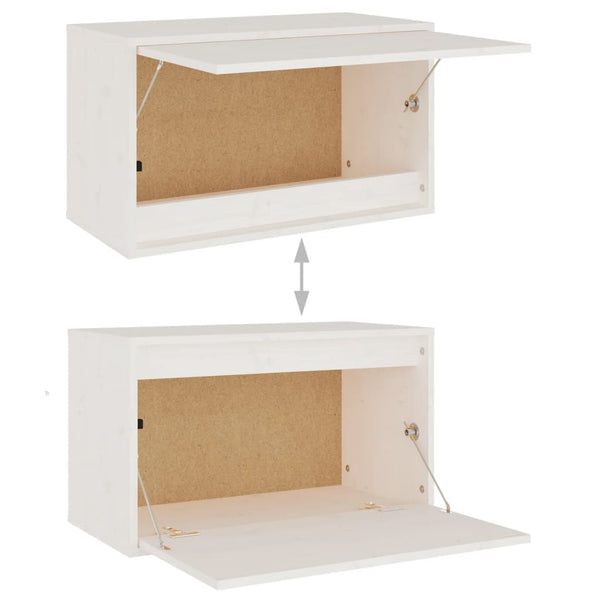 vidaXL TV Cabinets 3 pcs White Solid Pine Wood