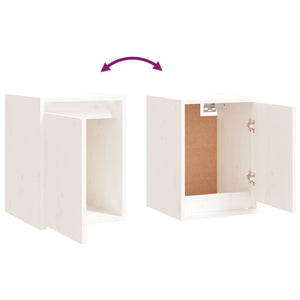vidaXL TV Cabinets 3 pcs White Solid Pine Wood