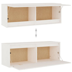 vidaXL TV Cabinets 4 pcs White Solid Pine Wood