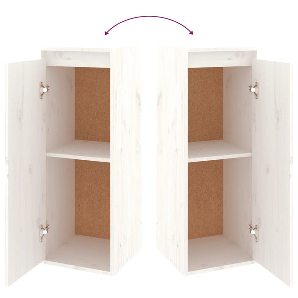 vidaXL TV Cabinets 4 pcs White Solid Pine Wood