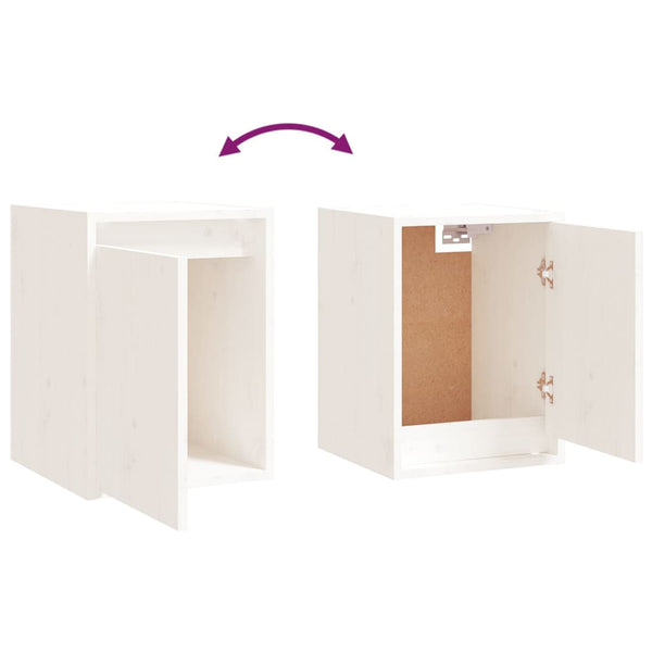 vidaXL TV Cabinets 8 pcs White Solid Pine Wood