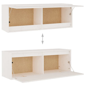vidaXL TV Cabinets 5 pcs White Solid Pine Wood