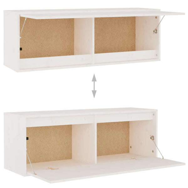 vidaXL TV Cabinets 5 pcs White Solid Pine Wood