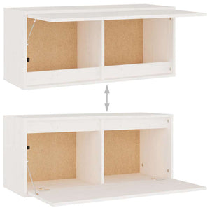 vidaXL TV Cabinets 4 pcs White Solid Pine Wood