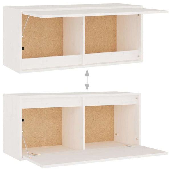 vidaXL TV Cabinets 4 pcs White Solid Pine Wood