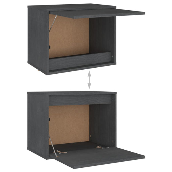 vidaXL TV Cabinets 4 pcs. Grey Solid Pine Wood