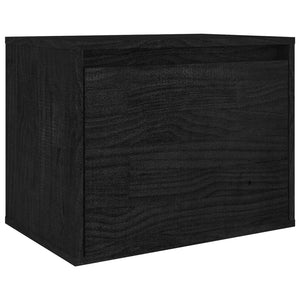 vidaXL TV Cabinets 6 pcs Black Solid Pine Wood