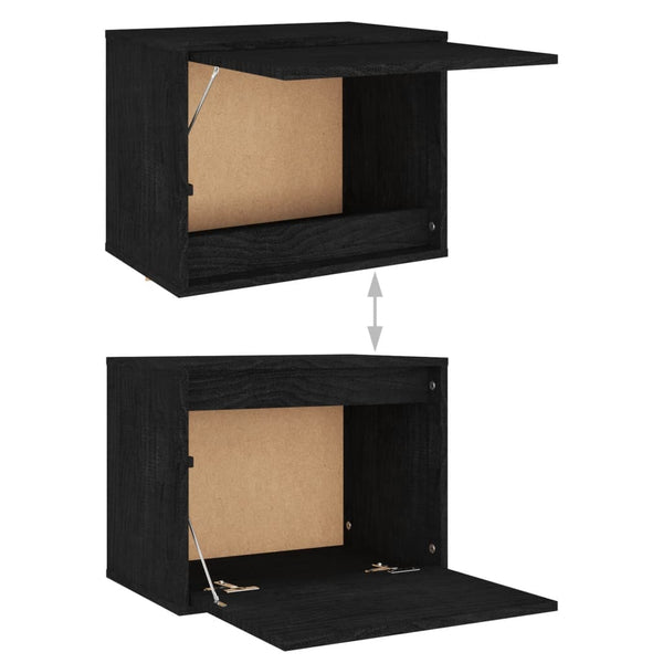 vidaXL TV Cabinets 6 pcs Black Solid Pine Wood