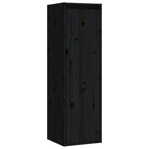 vidaXL TV Cabinets 6 pcs Black Solid Pine Wood