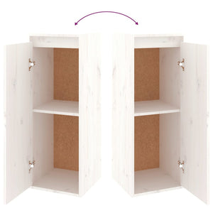 vidaXL TV Cabinets 5 pcs White Solid Pine Wood