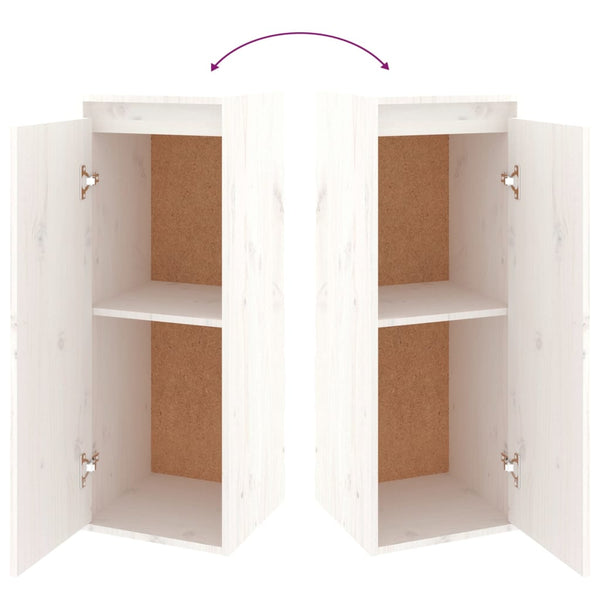 vidaXL TV Cabinets 5 pcs White Solid Pine Wood