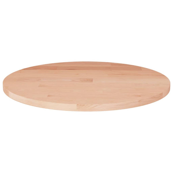vidaXL Round Tabletop Ø50x1.5 cm Untreated Solid Oak Wood