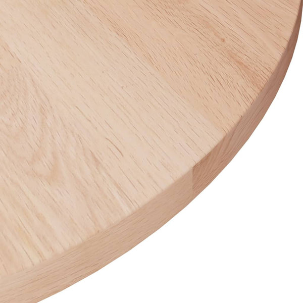 vidaXL Round Tabletop Ø50x1.5 cm Untreated Solid Oak Wood