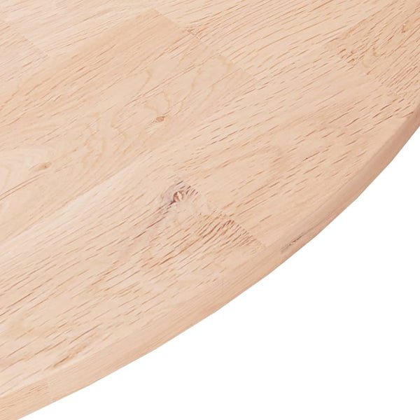 vidaXL Round Tabletop Ø70x1.5 cm Untreated Solid Oak Wood