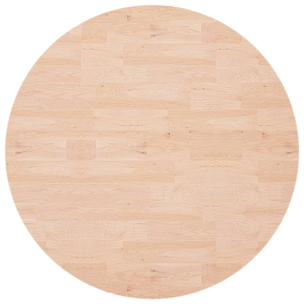 vidaXL Round Table Top Ø90x1.5 cm Untreated Solid Oak Wood