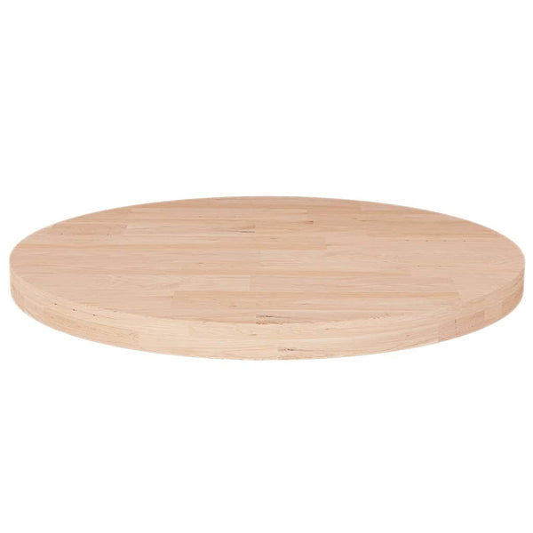 vidaXL Round Tabletop Ø30x2.5 cm Untreated Solid Oak Wood