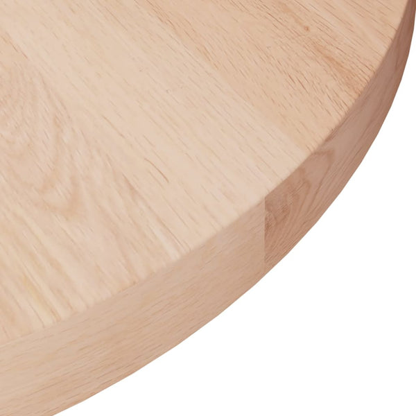 vidaXL Round Tabletop Ø30x2.5 cm Untreated Solid Oak Wood