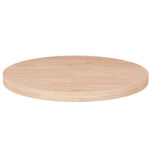 vidaXL Round Tabletop Ø50x2.5 cm Untreated Solid Oak Wood