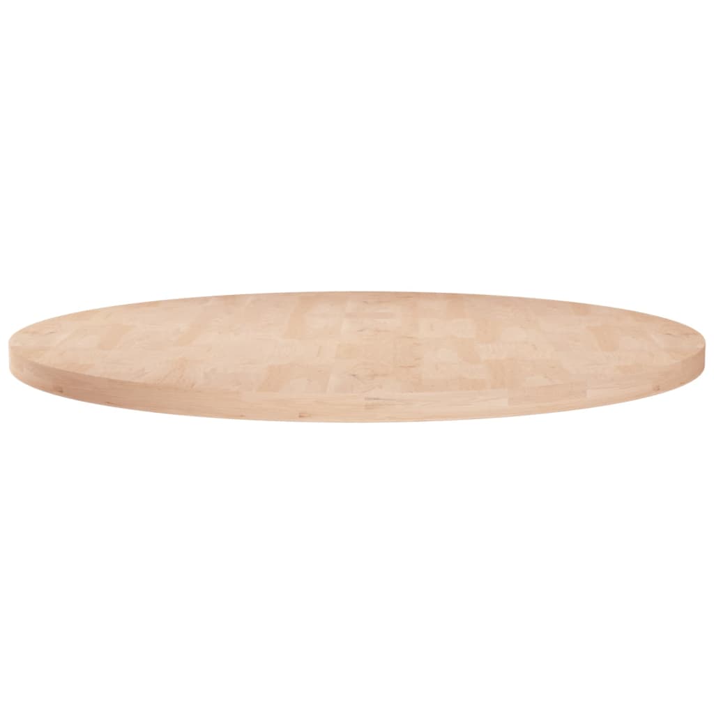 vidaXL Round Tabletop Ø70x2.5 cm Untreated Solid Oak Wood
