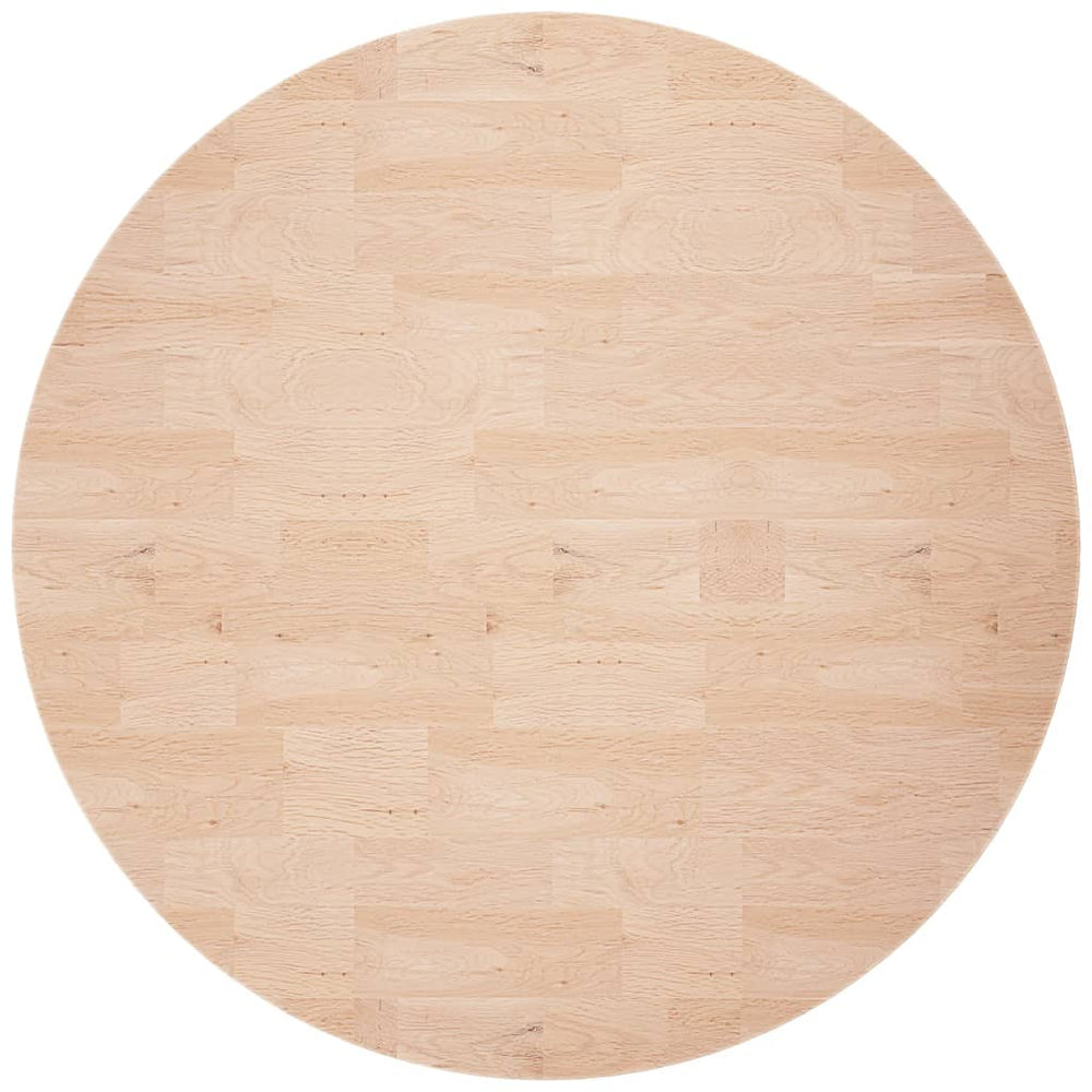 vidaXL Round Tabletop Ø80x2.5 cm Untreated Solid Oak Wood