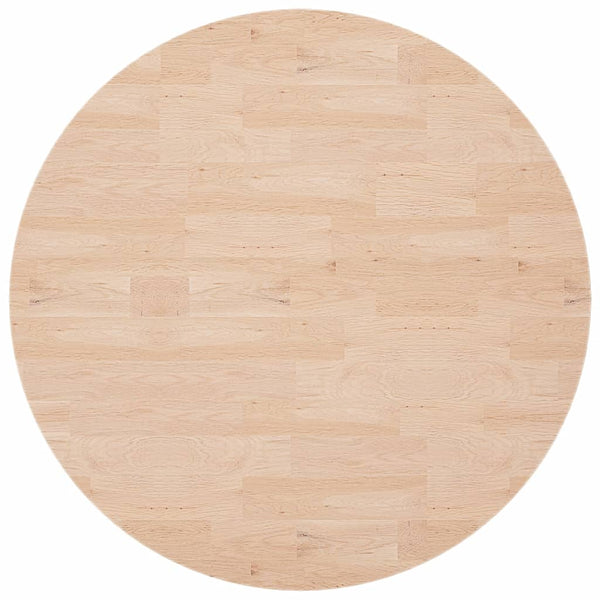vidaXL Round Table Top Ø90x2.5 cm Untreated Solid Oak Wood