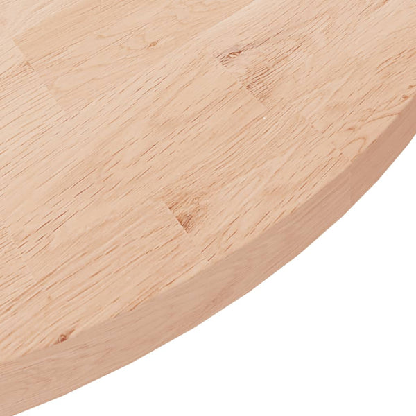 vidaXL Round Table Top Ø90x2.5 cm Untreated Solid Oak Wood