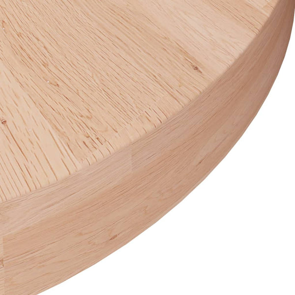 vidaXL Round Tabletop Ø30x4 cm Untreated Solid Oak Wood