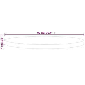 Runde Tischplatte Ø90cm Eiche Massivholz