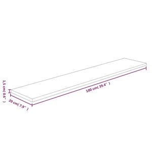 Regalboden Eiche Massivholz 100x20 cm