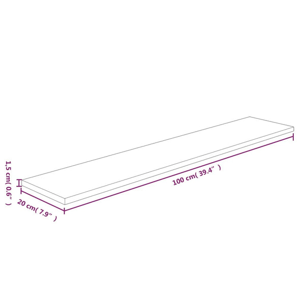 Regalboden Eiche Massivholz 100x20 cm