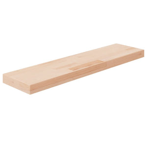 vidaXL Shelf 80x20x4 cm Untreated Solid Oak Wood