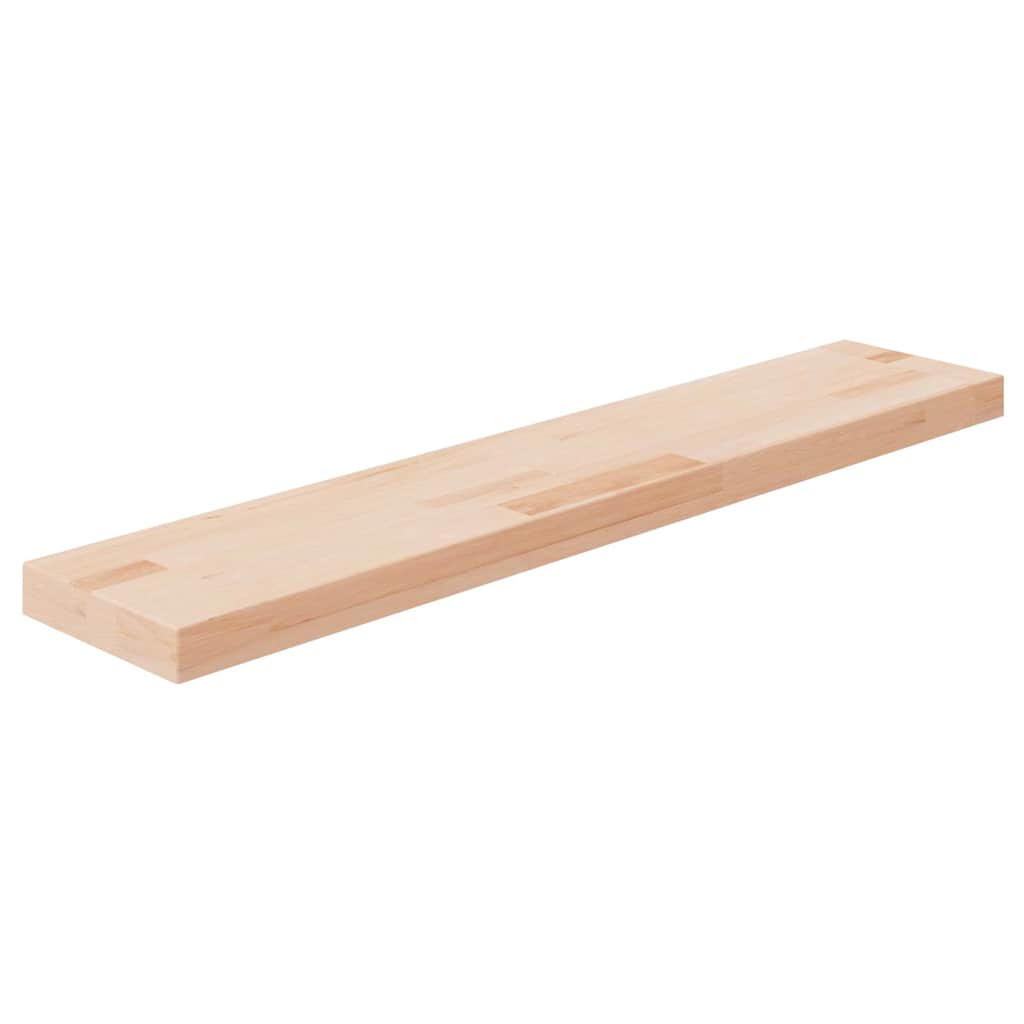 vidaXL Shelf 100x20x4 cm Untreated Solid Oak Wood