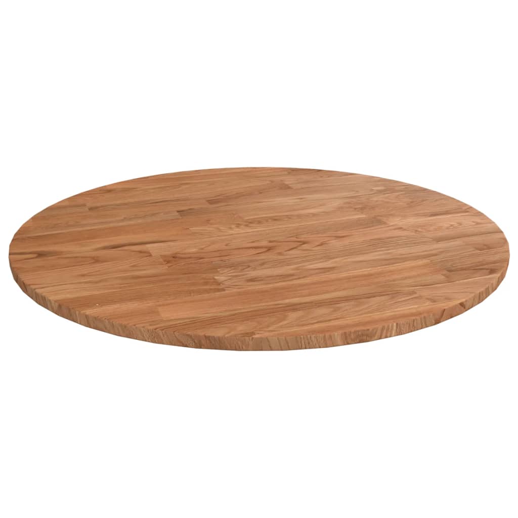 vidaXL Round Tabletop Light Brown Ø40x1.5 cm Treated Oak Wood