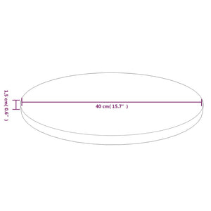 vidaXL Round Tabletop Light Brown Ø40x1.5 cm Treated Oak Wood