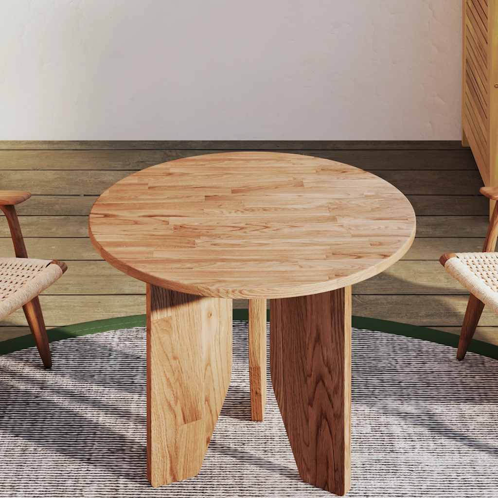 vidaXL Round Tabletop Light Brown Ø50x1.5 cm Treated Oak Wood