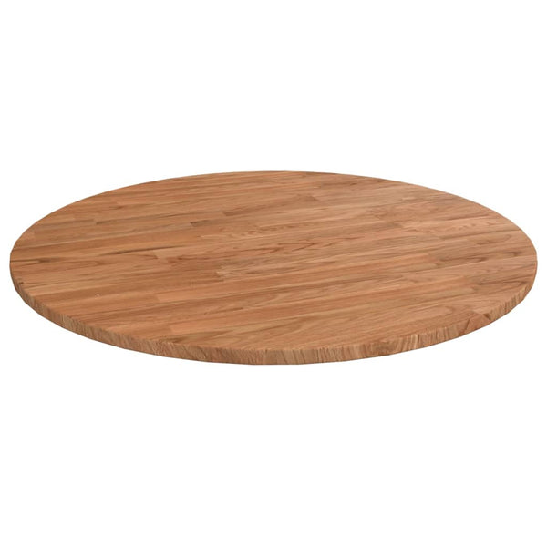 vidaXL Round Tabletop Light Brown Ø60x1.5 cm Treated Oak Wood