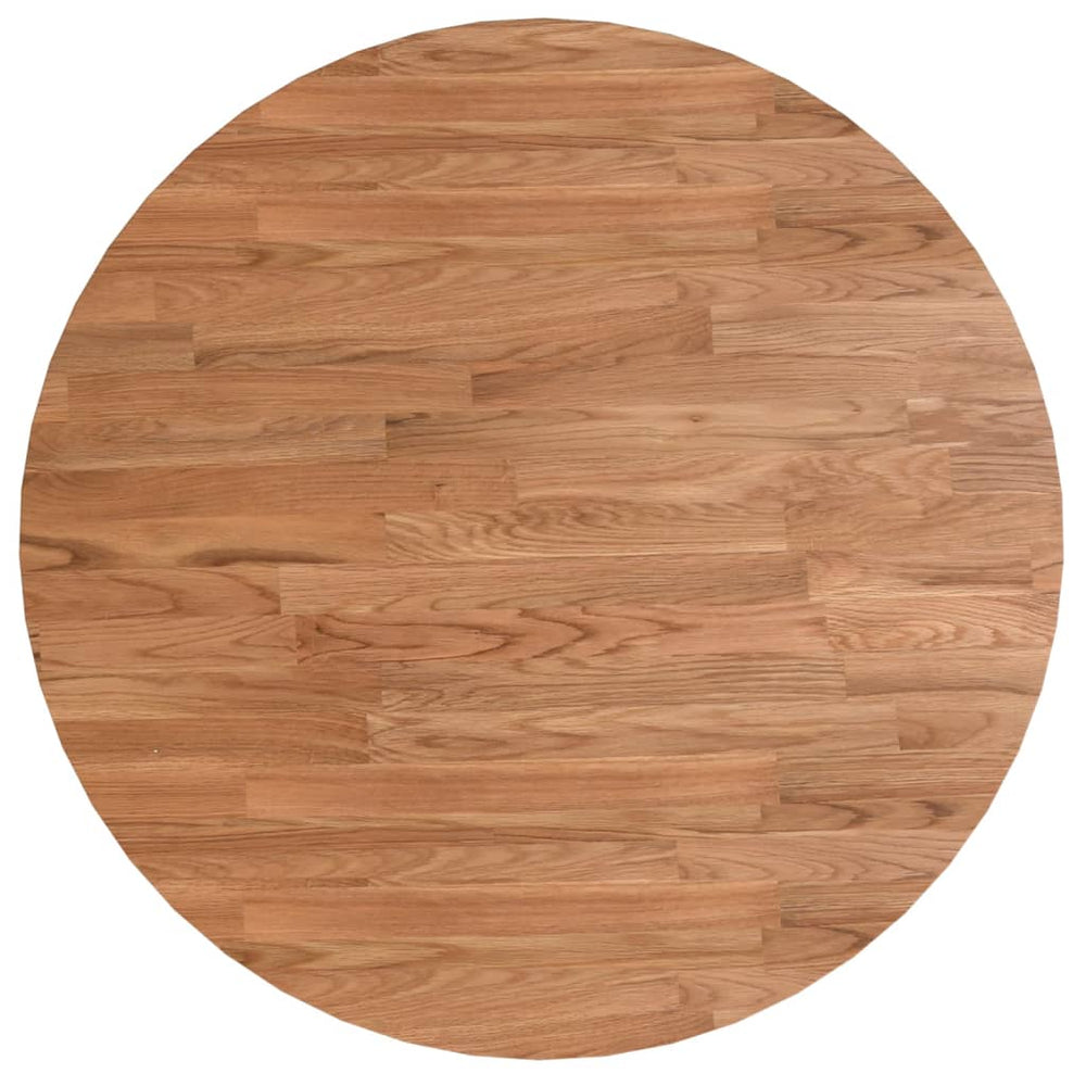 vidaXL Round Tabletop Light Brown Ø60x1.5 cm Treated Oak Wood