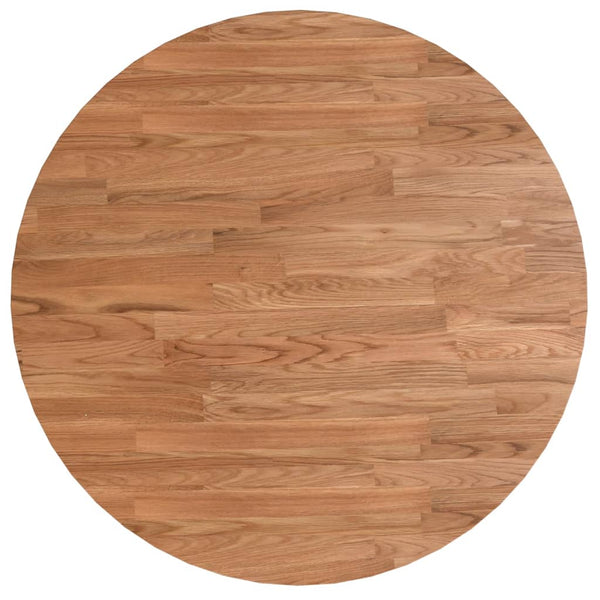 vidaXL Round Tabletop Light Brown Ø60x1.5 cm Treated Oak Wood