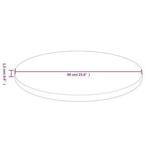 vidaXL Round Tabletop Light Brown Ø60x1.5 cm Treated Oak Wood