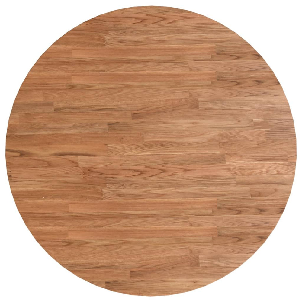 vidaXL Round Tabletop Light Brown Ø70x1.5 cm Treated Oak Wood