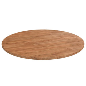 vidaXL Round Tabletop Light Brown Ø80x1.5 cm Treated Oak Wood