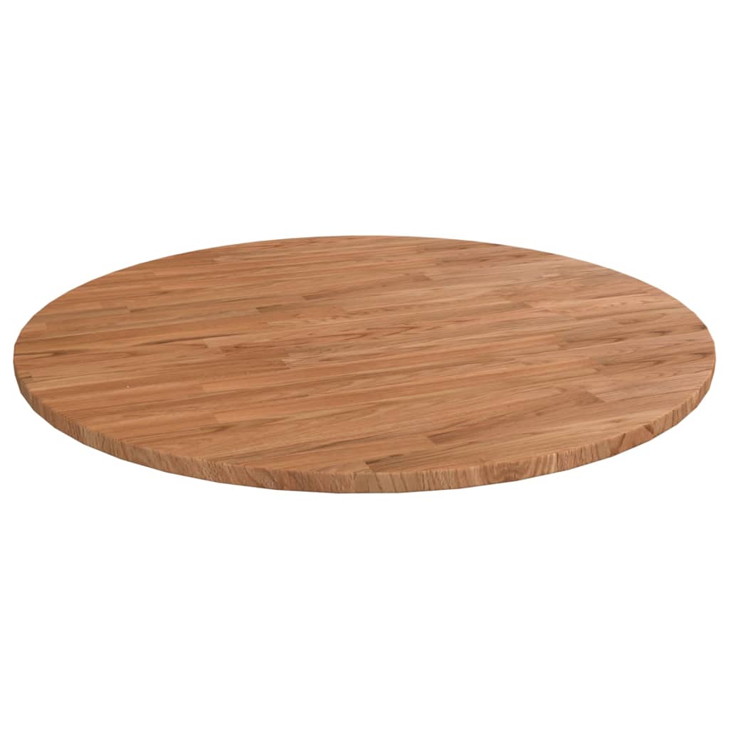 vidaXL Round Tabletop Light Brown Ø90x1.5 cm Treated Oak Wood