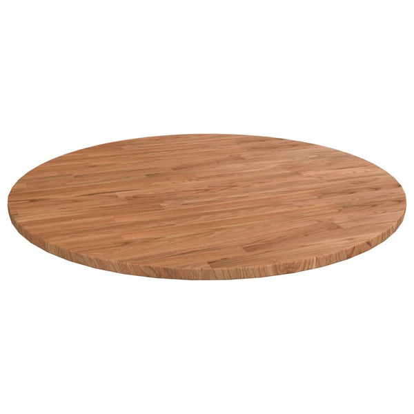 vidaXL Round Tabletop Light Brown Ø90x1.5 cm Treated Oak Wood