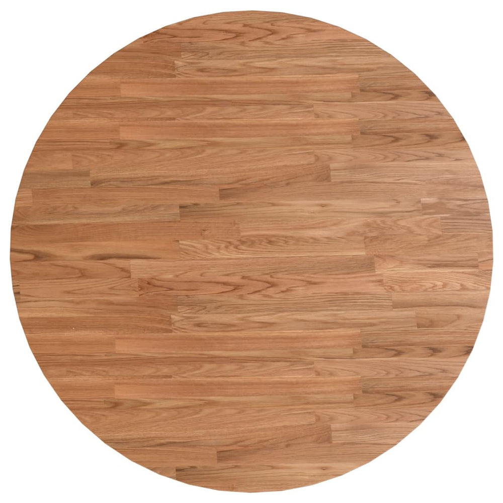 vidaXL Round Tabletop Light Brown Ø90x1.5 cm Treated Oak Wood