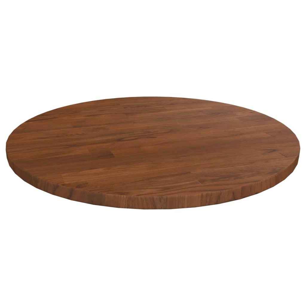 vidaXL Round Tabletop Dark Brown Ø40x1.5 cm Treated Oak Wood